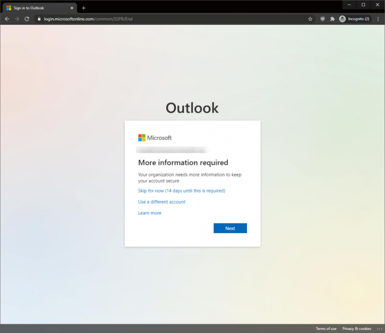 Microsoft 365 Account Multifactor Authentication and Password Reset ...